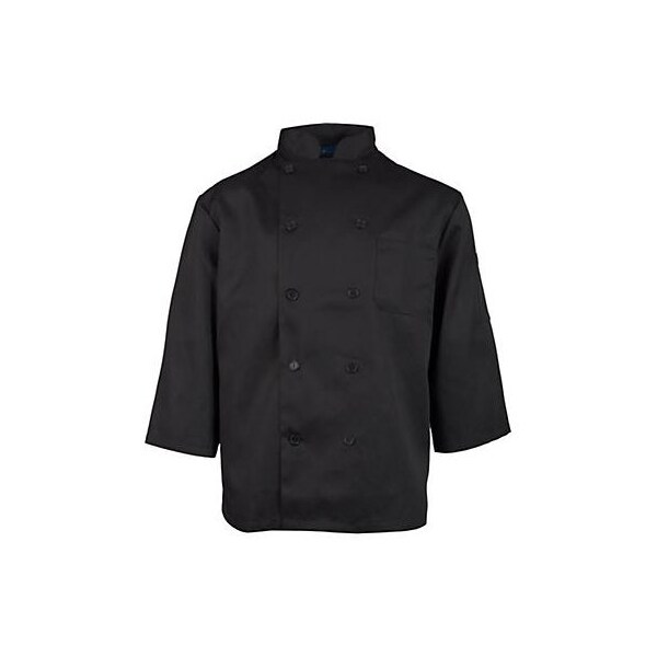 Allpoints Kng Sm Black Chef Coat 3/4 Sleeve 1660S - main